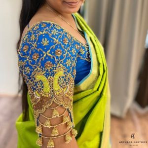 30+ South Indian Blouse Designs for a Royal Bridal Look  Wedding saree  blouse designs, Bridal blouse designs, Half saree designs