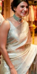 silver sleeveless blouse